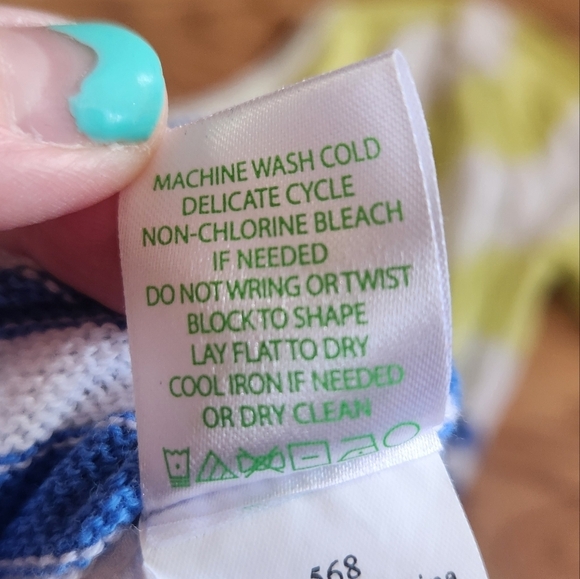 EUC Lilly Pulitzer Striped Blue and White Sweater, Size Small - Picture 6 of 6